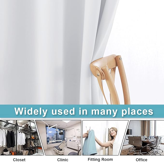RYB HOME Separation Room Divider Curtain Heavy Duty Share Space Ceremony Window - Image 5