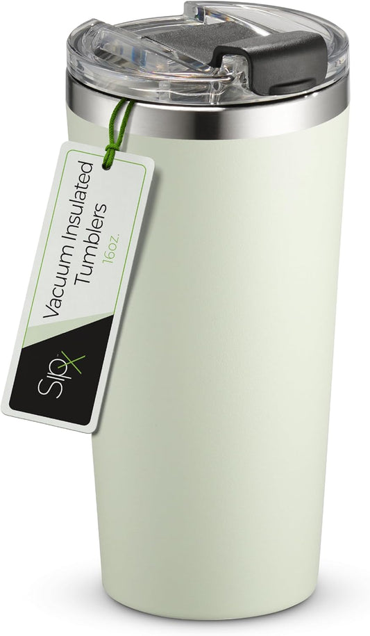 SIPX™ Triple-Insulated Tumblers - 16oz. Premium Modern Tumbler With Lid, insulated Cup Keeps Hot For 6 Hours, Stainless Steel Tumbler Made Of Sustainable Material, Coffee Travel Mug For Home & Office
