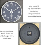 XNM Small Grey Minimalist Wall Clocks Battery Operated 8 Inch Classic Analog - Image 6