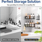 YASONIC Corner Shower Caddy, No Drilling Shower Shelf - Image 8