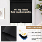 SUNOFF No Drill Tools Cordless Blackout Roller Shades Blinds - Image 6