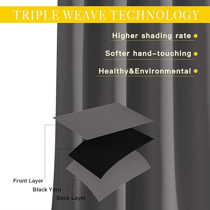 NICETOWN Blackout 118 inch Long Curtain - Image 4