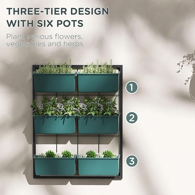 Outsunny 3-Tier Wall Planter - Image 4