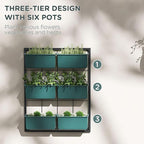 Outsunny 3-Tier Wall Planter - Image 4