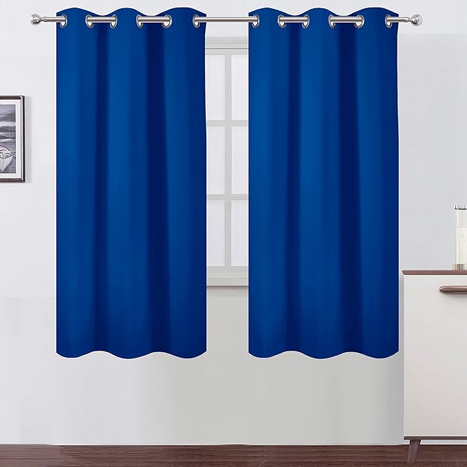 LEMOMO Royal Blue Thermal Blackout Curtains/42 x 72 Inch/Set of 2 Panels Room by Lemomo