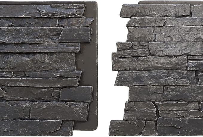 EverStone Acadia Ledge Faux Stone Panel, Dark River Color - Image 8