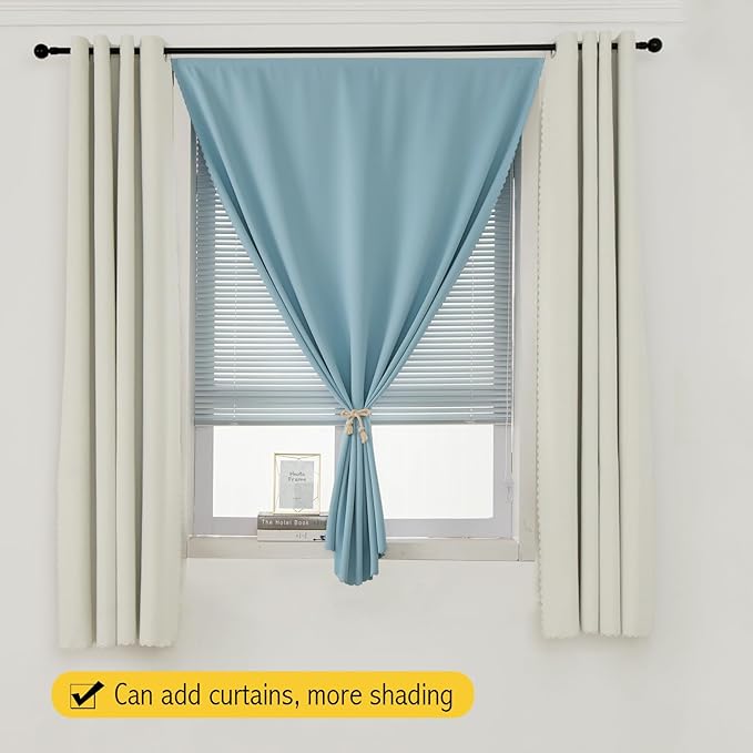 Portable Light Blocking Curtains Self-Stick Design, Removable Adhesive Window - Image 8