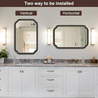 WallBeyond 20" x 30" Rounded Corner Arch Wall Mirror - Image 7