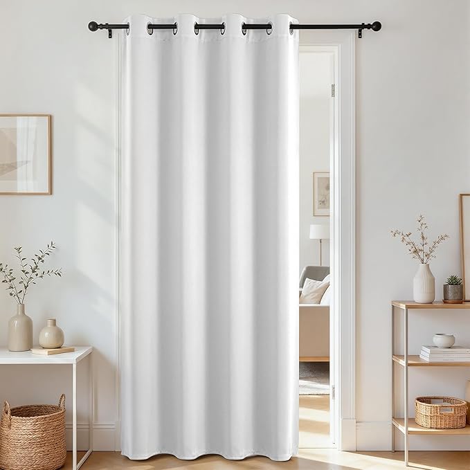 Joydeco Blackout Door Curtain for Doorway Privacy 78 Inches Long, Grommet by JOYDECO
