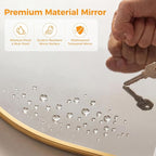 OLIXIS 26x38 Inch Arched Gold Bathroom Mirror - Image 5