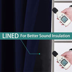 Yakamok 100% Blackout Curtains Energy Saving Thermal Insulated 2 Thick Layers - Image 4