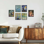 Hamduker Funny Black Cat Wall Art, Monet Art Water Lily Cat Wall Art Decor - Image 6