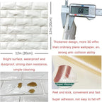 YU LI 3DH 3D Wall Panels Peel and Stick 30PCS White Foam Brick Wallpaper - Image 5