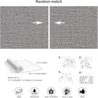 Grey Contact Paper Peel and Stick Wallpaper 32.8ft Pre-Pasted Grasscloth - Image 4