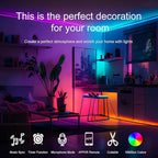 HBOWMDJIA Led Lights for Bedroom 200 FT, - Image 2