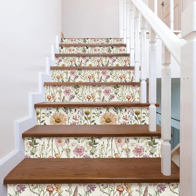 Livebor Floral Peel and Stick Wallpaper Floral Bird Contact Paper 16.9inch x - Image 8