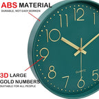 Modern Silent Wall Clock, 12 Inch Wall Clocks Battery Operated Large Number - Image 7
