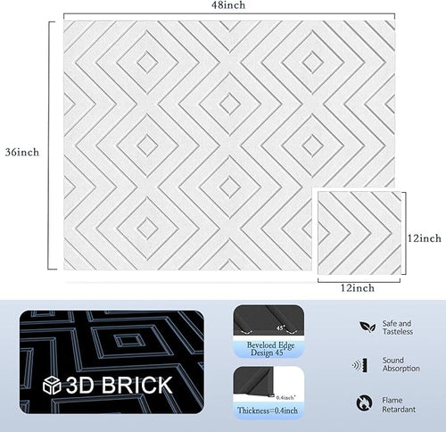 12Pack Acoustic Wall Panels, Self-Adhesive Sound Proof Foam Panels - Image 2