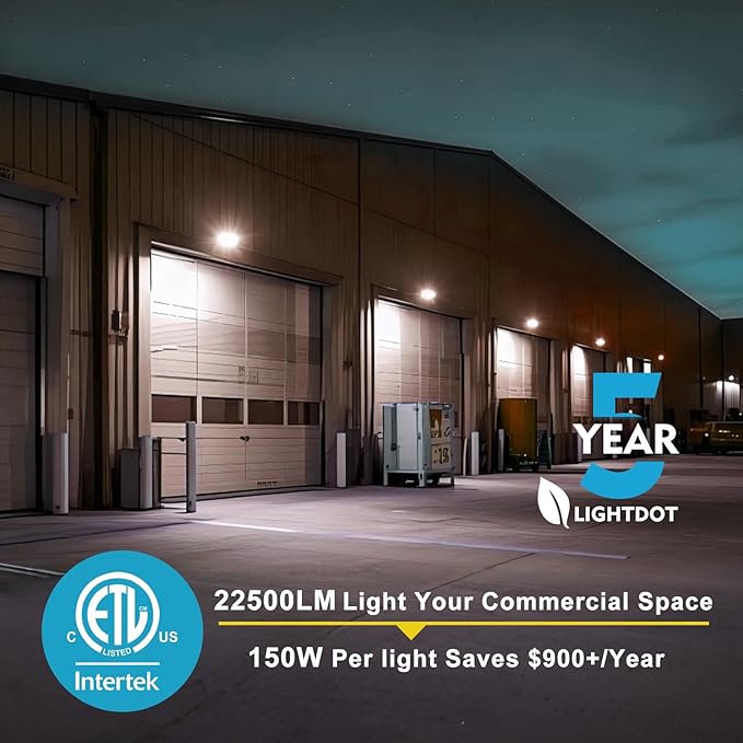 Lightdot 1Pack 150W LED Wall Pack Lights, 100-277v Dusk to Dawn - Image 2