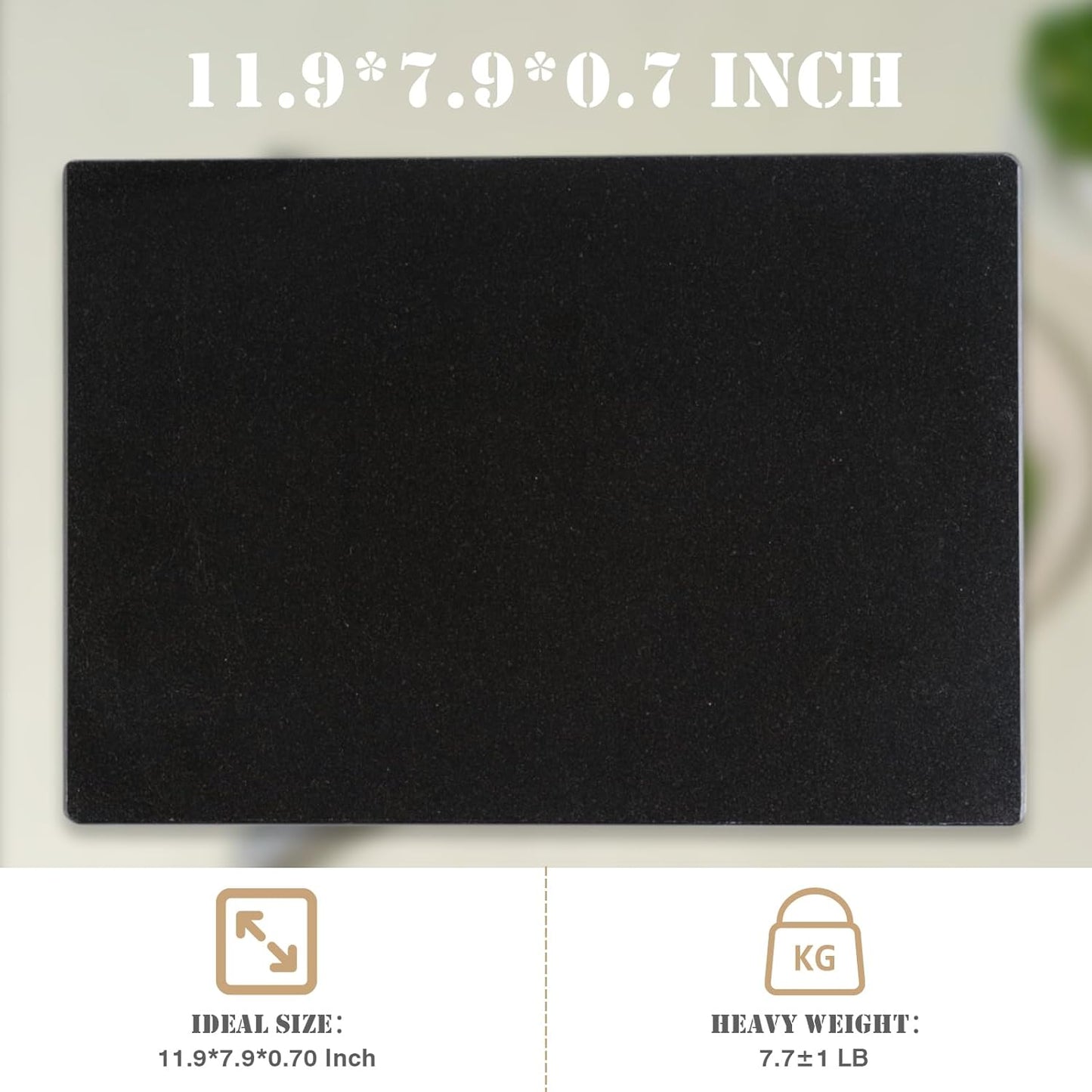 Koville Black Marble Cutting Boards for Kitchen Countertop, Natural Marble Cutting Board Pastry Board Cheese Boards for Home Kitchen Decor, Stone Chopping Serving Tray for Charcuterie