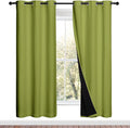 NICETOWN Full Shade Curtain Panels, Fresh Green, Pair of Thermal Insulated & by NICETOWN