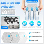 12 Pack Hexagon Acoustic Panels, Self-Adhesive Sound Deadening Panels, Sound - Image 4