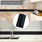 DESOMINOR 27FT Black Border Peel and Stick Black Wood Grain Wallpaper Border - Image 7