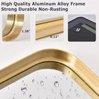 Easly 30 x 22 Inch Gold Bathroom Mirror - Image 4