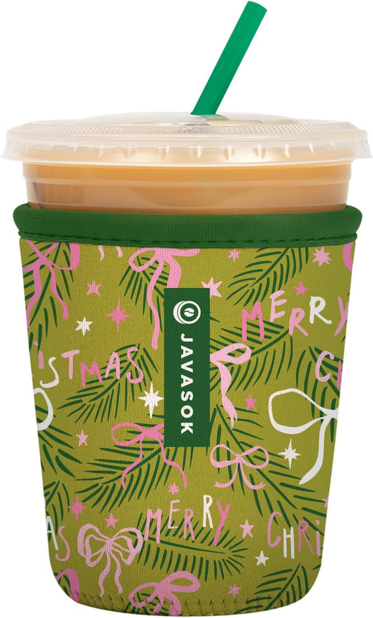 Sok It JavaSok Iced Coffee & Cold Soda Insulated Neoprene Cup Sleeve (Tied with Cheer, Small: 16-20oz)
