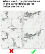 Chejiaye 22pcs Marble Peel and Stick Backsplash Waterproof Washroom Wall Panels - Image 9
