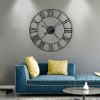 Antique Tower 24 inch Large Roman Numeral Wall Clock, Indoor Outdoor Patio - Image 7