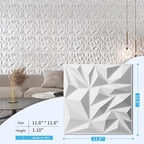 Art3d 50-Pack 3D Wall Panels for Interior Wall Decor, Modern Diamond Textured - Image 4