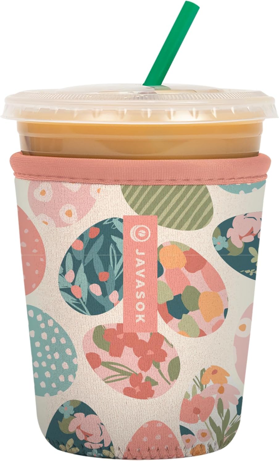Sok It JavaSok Iced Coffee & Cold Soda Insulated Neoprene Cup Sleeve (Hidden Treasures, Small: 16-20oz)