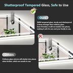 72x40 LED Bathroom Mirror with Lights, Backlit and Front Lit Anti-Fog Lighted - Image 7