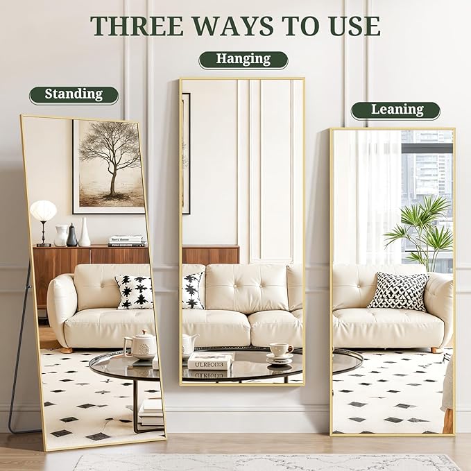 Mirror Full Length 64"x21" Full Body Floor Mirror - Image 6