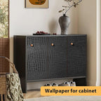 Arthome 17"×120" Black Crocodile Peel and Stick Wallpaper, Charcoal Black - Image 5