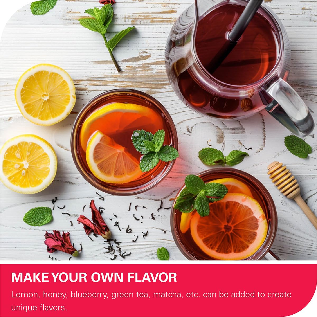 WT WEETEE Rosehips Hibiscus Tea Bags, Made with Rosehip & Hibiscus Flowers, Natural Caffeine-free Herbal Tea 2.5g x 60 Counts