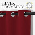 NICETOWN Burgundy Red Blackout Drapes - Image 2