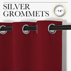 NICETOWN Holiday Christmas Decor Thermal Insulated Solid Grommet Blackout - Image 3
