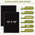 Double-Sided Black Cork Board - Image 2