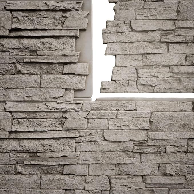 EverStone Acadia Ledge Faux Stone Panel, Desert Sand Color - Image 9
