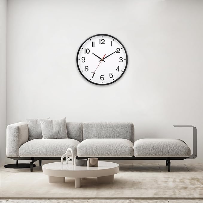 Wall Clocks Battery Operated 12 inch Modern Wall Clock, Silent Non Ticking Wall - Image 7