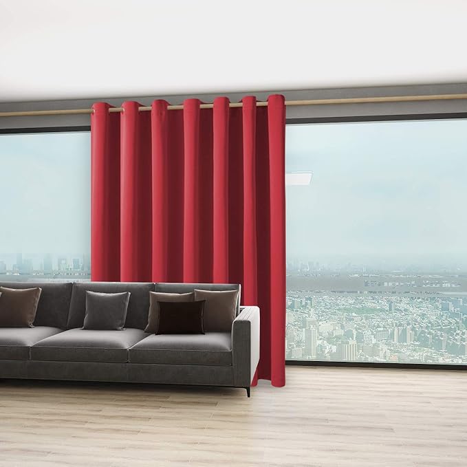 BONZER Room Divider Curtain Total Privacy Wide Blackout Room Darkening Grommet - Image 6