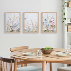 Framed 3D Floral Texture Canvas Wall Art Relief Textured Floral Oil Painting - Image 6
