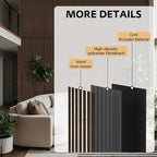 4 Pack Wood Panels for Wall, 106.3" × 11" Wood Slat Acoustic Panels for Wall - Image 4
