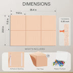 MaxGear Large Cork Board for Wall 36" x 24", Peach Beige Bulletin Board - Image 2