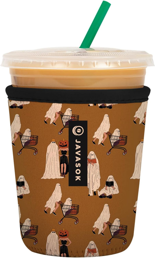 Sok It JavaSok Iced Coffee & Cold Soda Insulated Neoprene Cup Sleeve (Material Ghoul, Small: 16-20oz)