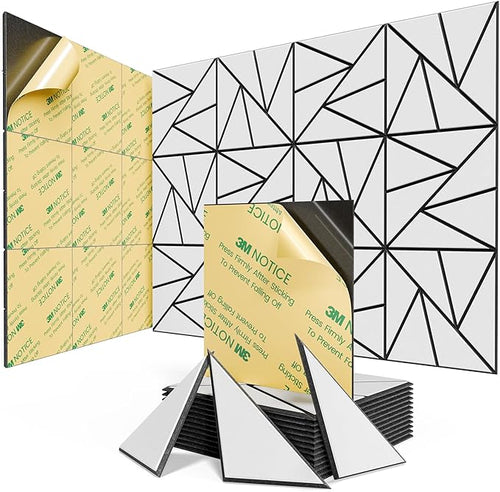 12 pack Acoustic Panels With Self-Adhesive, Sound Panels High Density, by ROOME