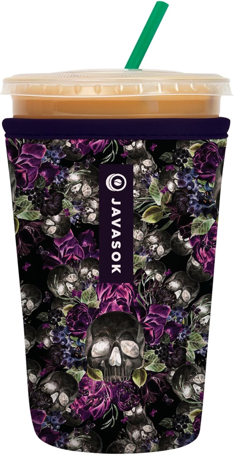 Sok It JavaSok Iced Coffee & Cold Soda Insulated Neoprene Cup Sleeve (After Dark, Medium: 22-28oz)