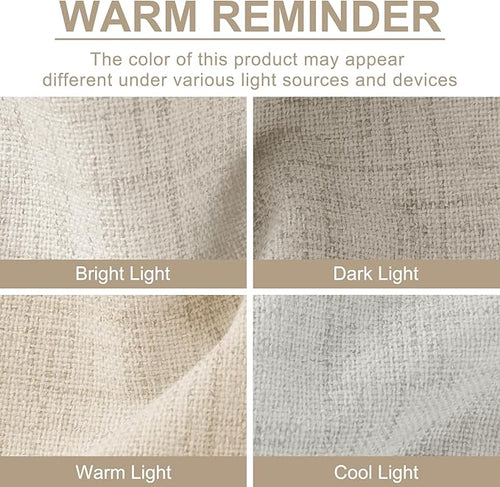 100% Blackout Shield Linen Blackout Curtains - Image 2